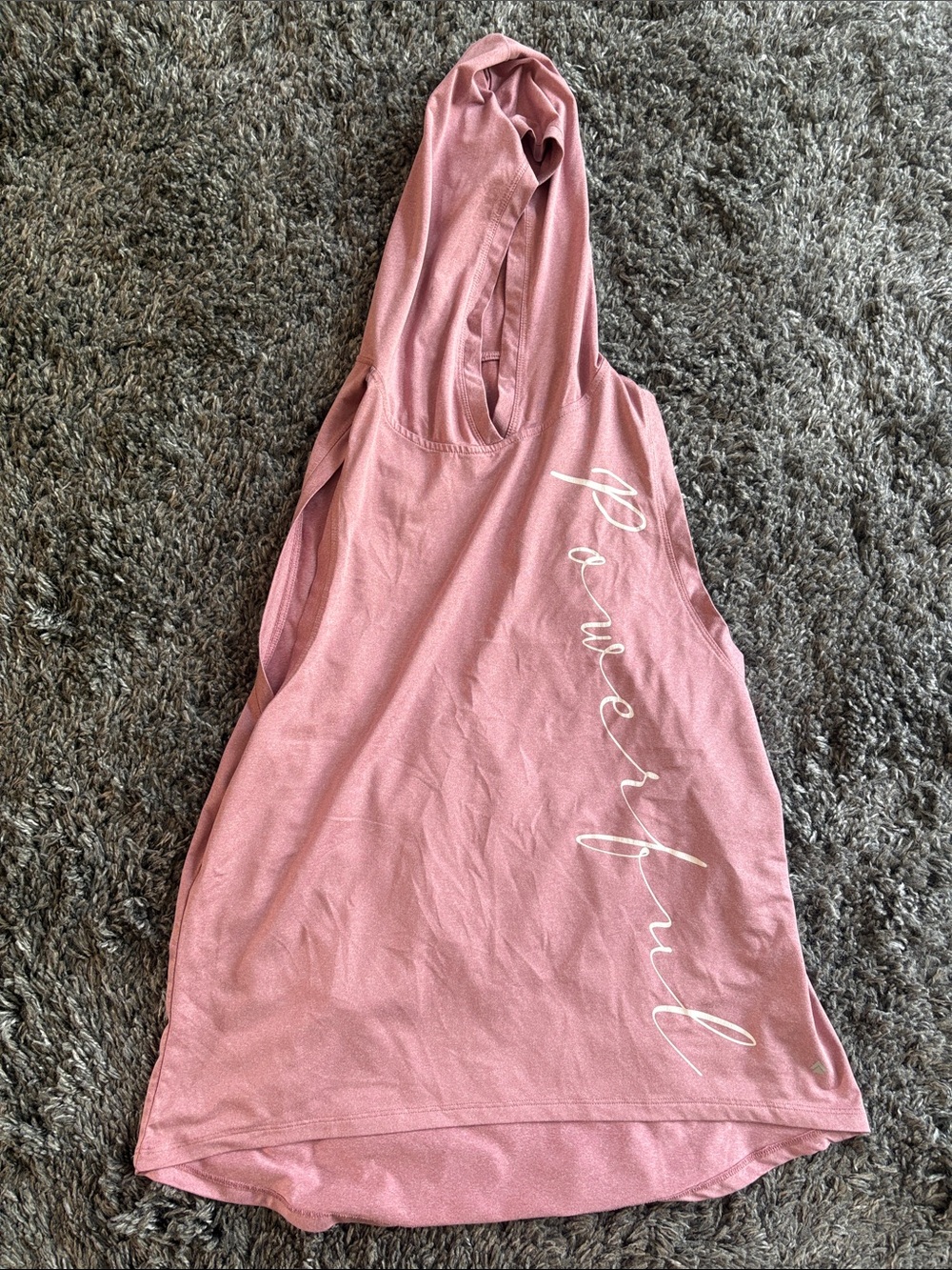 Women’s Dusty Pink Sleeveless Hooded Tank Top